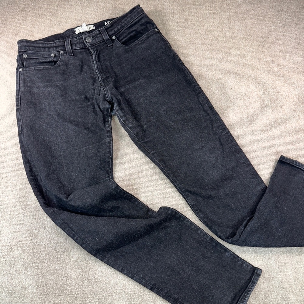 Madewell Mens Athletic Slim Jeans Black Wash Denim Size 32x32